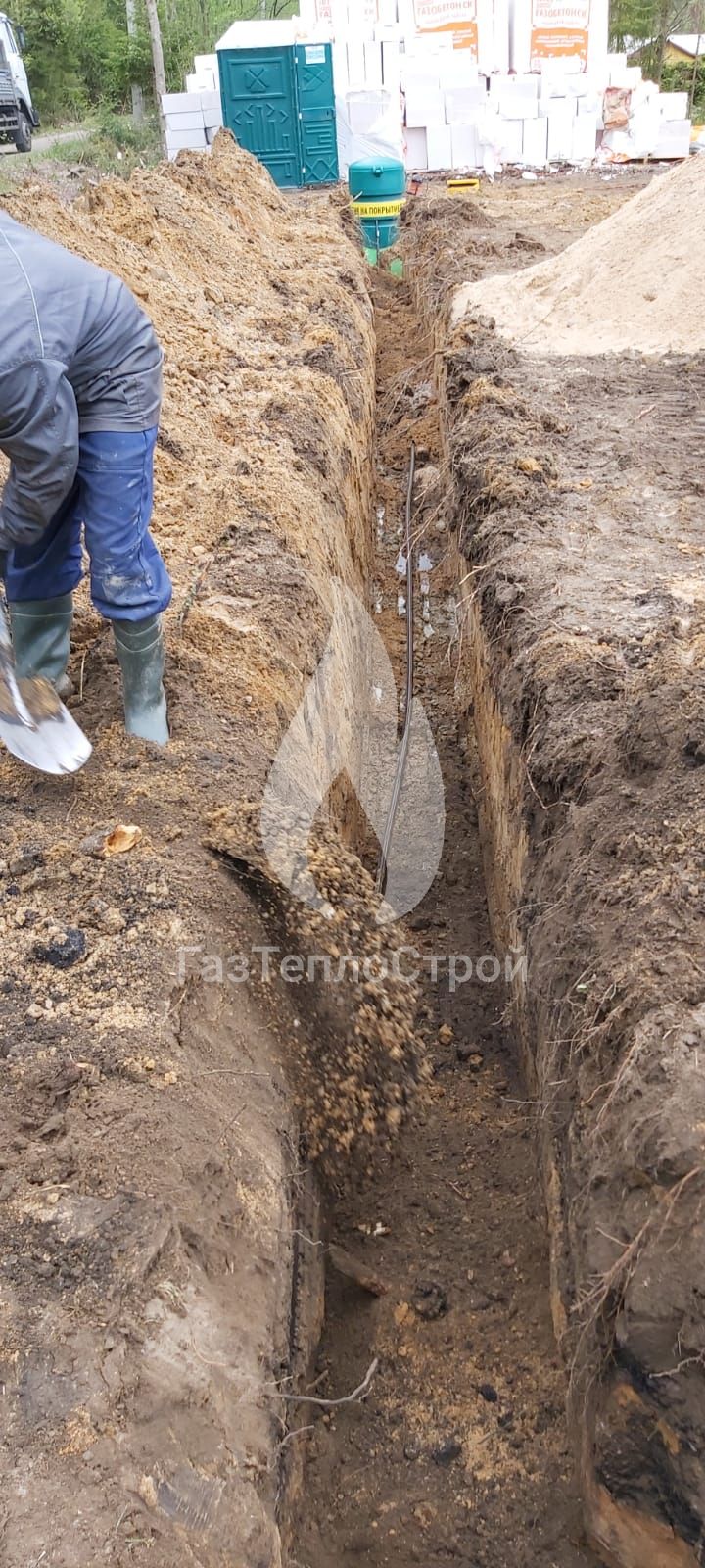 Откопки ямы для монтажа
